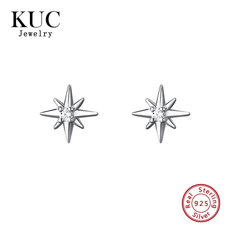 

Korean Fashion Trendy 18k Gold Plated 925 Silver Minimalist Stud Earring Fine Jewelry Zircon Star Earrings