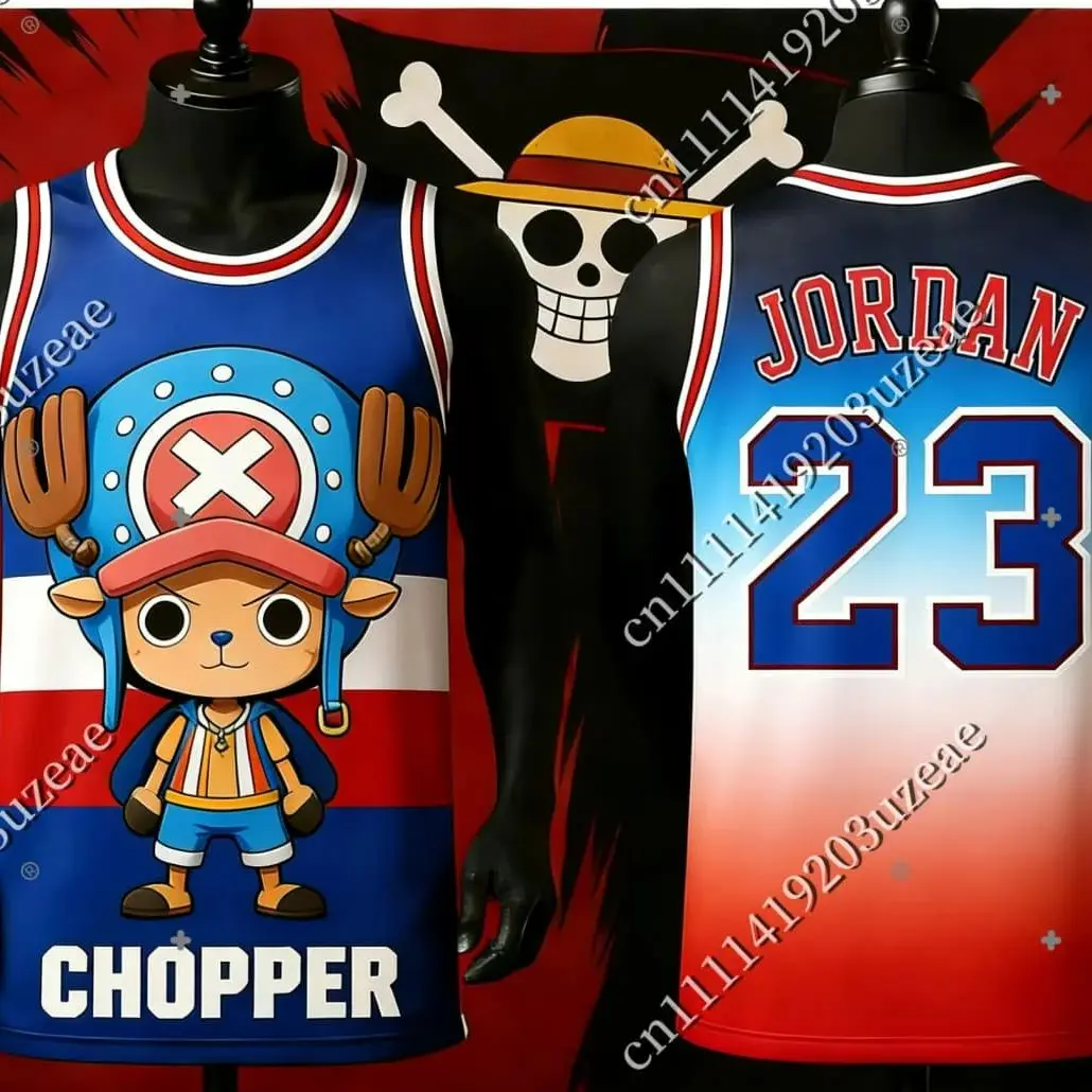 

Баскетбольная майка Tony Tony Chopper 23 с 3D-печатью, унисекс, для уличной моды, цельный костюм, аниме-косплей, подарок для фанатов, для мужчин и женщин