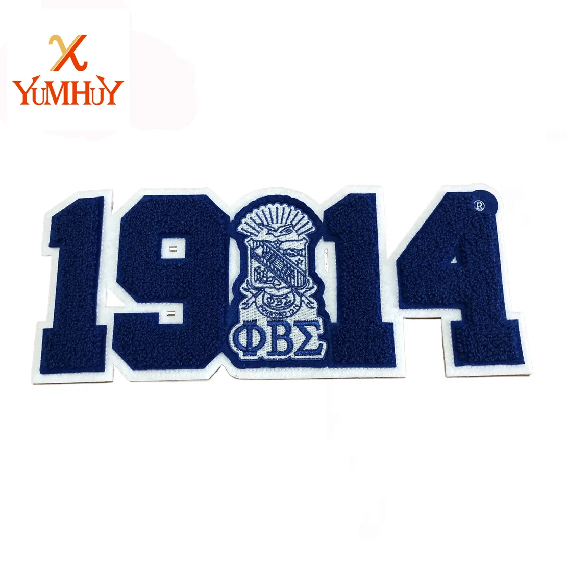 Embroidered Iron-On Patch and Chenille Patches, Phi Beta Sigma Sorority, Since1914, 11 in