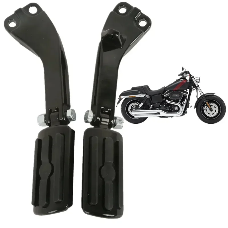 

For Harley Dyna 2006-2017 FXDB FXDF Sportster Passenger Motorcycle Parts Foot Pegs Footpeg W/ Support Mounting
