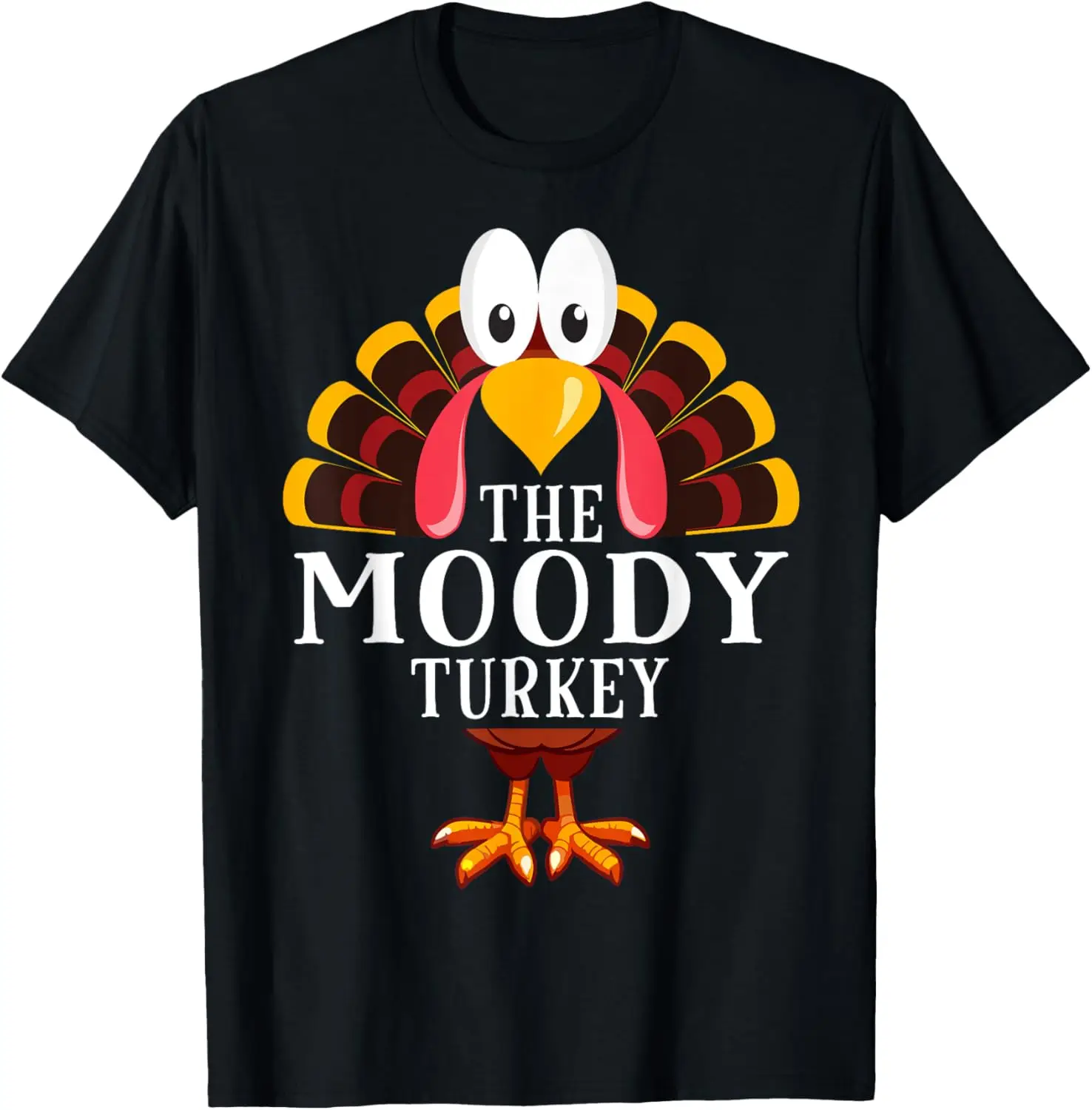 Camiseta a juego de Acción de Gracias The Moody Turkey