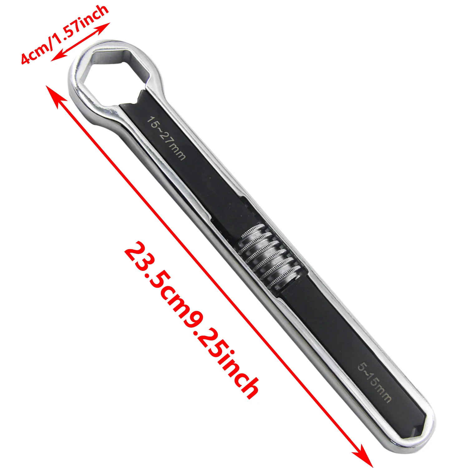 9.25 inch 15-27mm and 24-in-1 5-15mm Universal Torx Wrench Adjustable Torque Ratchet Spanner Multi-Function Auto Repair Tools