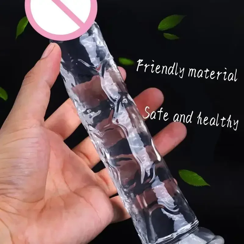 Pénis en silicone avec bouchons à ventouse pour femmes, gode transparent TANRealistic, masturbation du jaune, jouets sexuels anaux pour adultes et genci, 18 G Spot, 7 XL