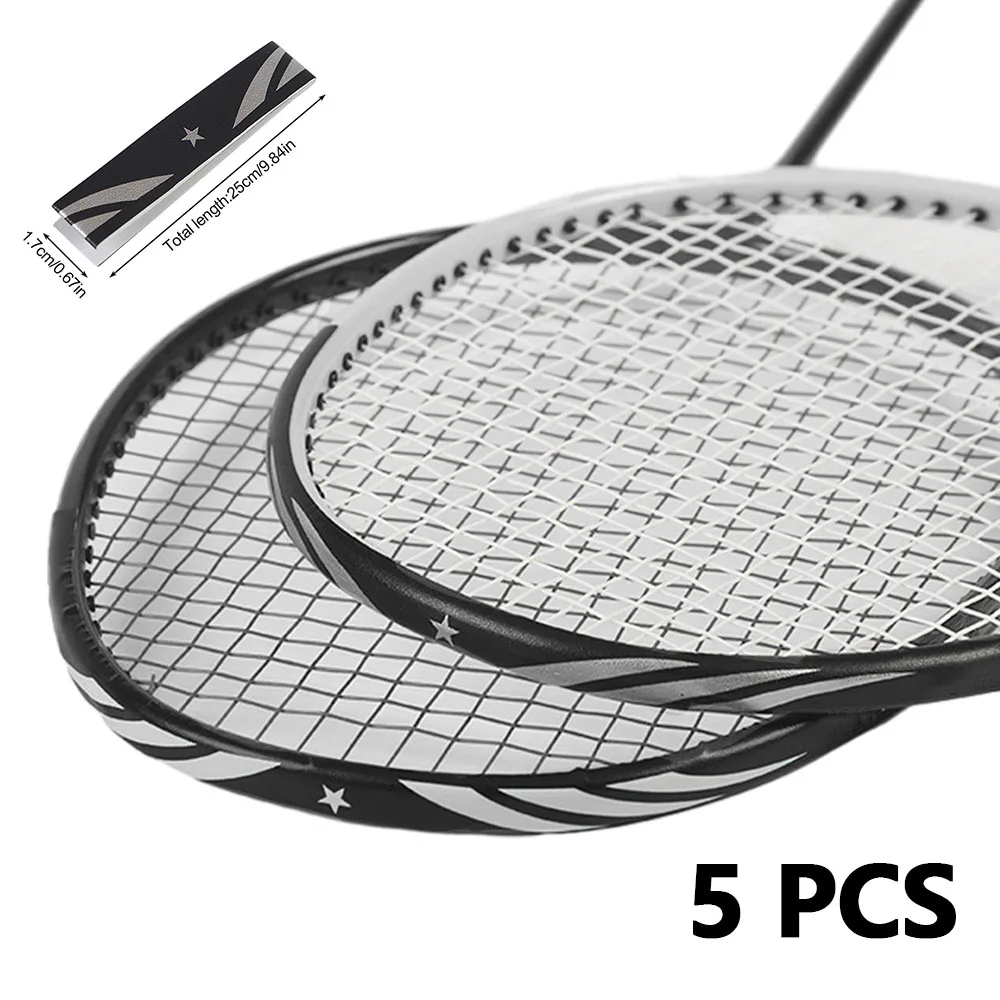 

5pcs Badminton Racket Protective Tape Full Cover Edge Guard Shockproof Thickened String Protector Head Frame GuardSet Edge Guard