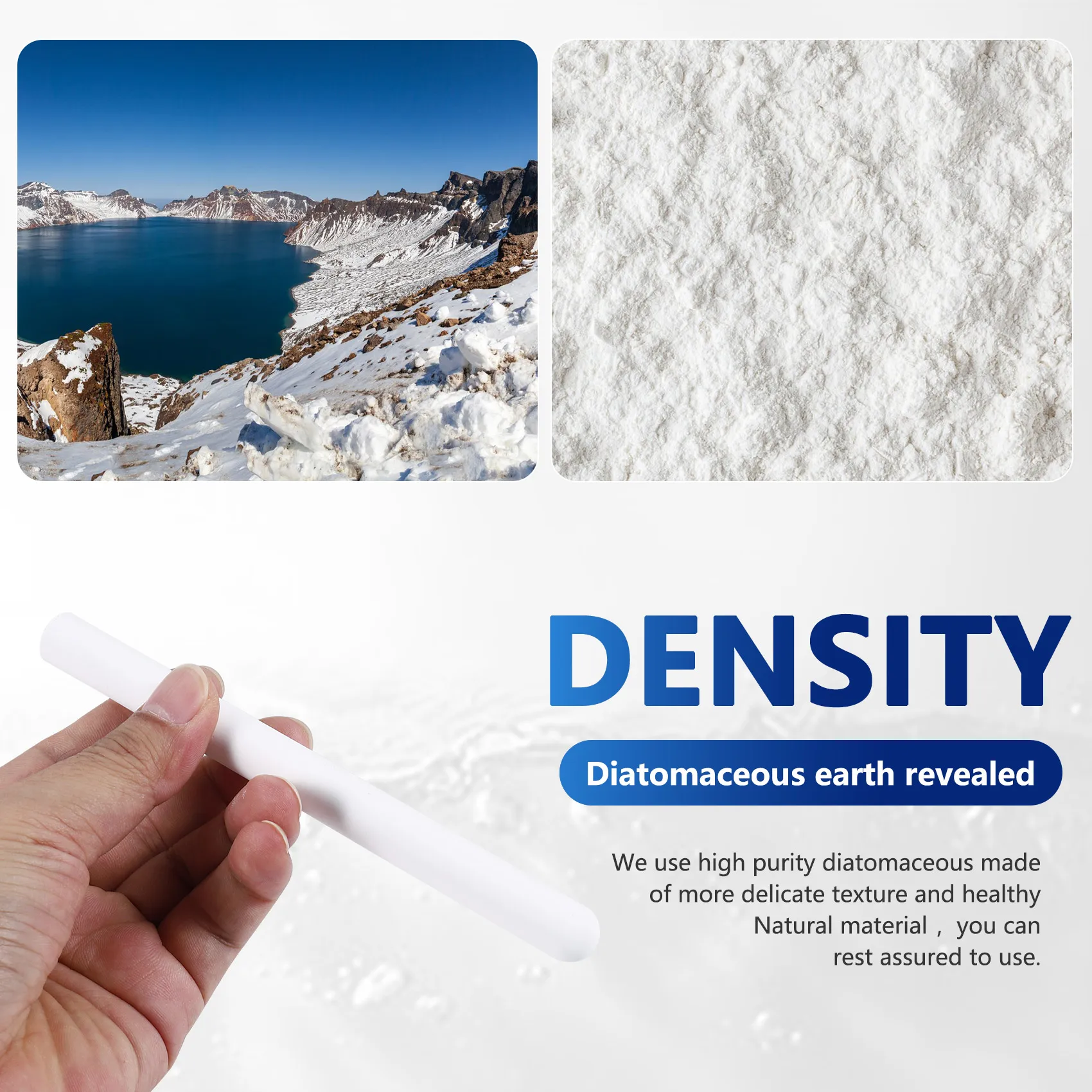 8 ชิ้น Diatomite Moisture Absorbing Stick น้ํา Absorption Rod Drying Stick Diatomaceous Earth สารดูดความชื้นสําหรับซักรีดบ้าน