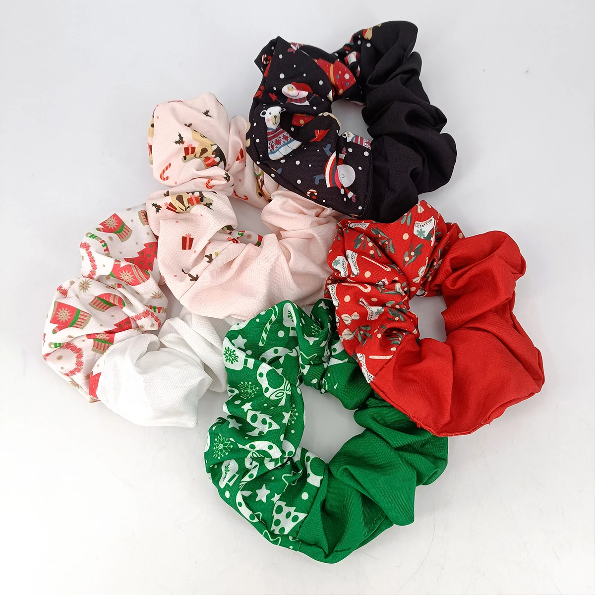 2/5/11 قطعة/الوحدة اكسسوارات النساء الفتيات عيد الميلاد حريري الساتان توك شعر الصلبة مطاطا أنيقة شريط مطاطي أغطية الرأس