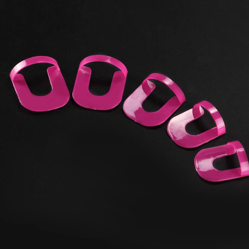 Protector de esmalte de uñas de plástico, Clip de protección antifugas para manicura, plantilla reutilizable, Guía para pintura artística de uñas, 26 unids/set por juego