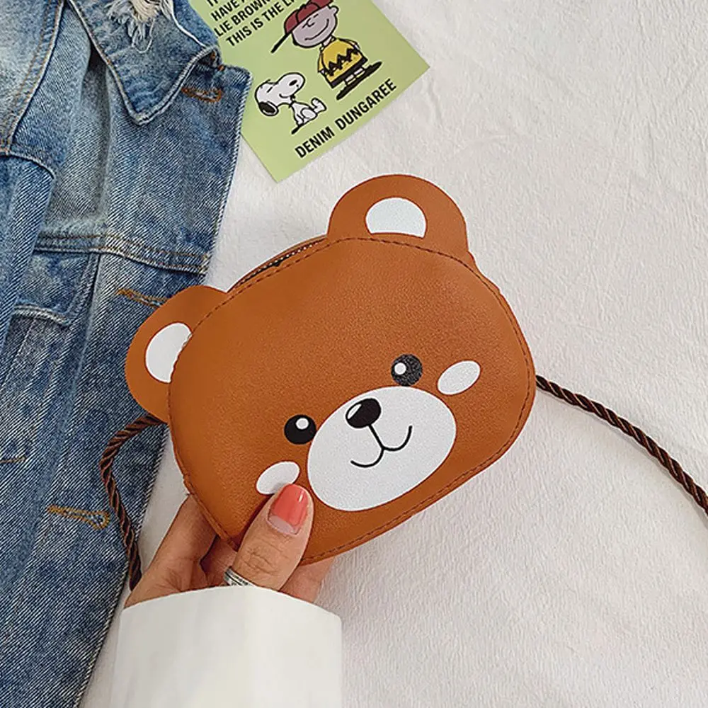 Mini monedero de cuero PU para niños, bolsos de conejo, bolso cruzado para niñas, bolsos de hombro de dibujos animados