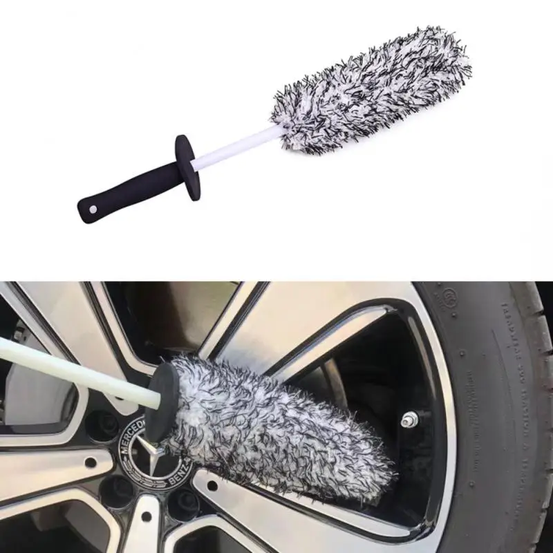 

Car Wash Detailing Handle Brush Cleaning Tools Microfiber Wheel Rim Brush For Car Trunk Motorcycle Auto Detailing Brush Access