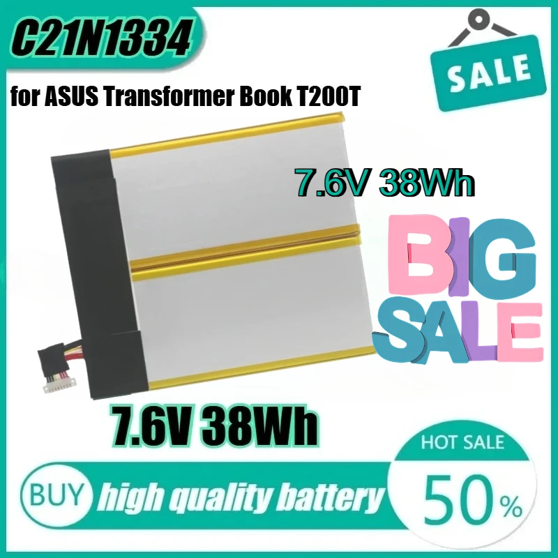 

New High-quality Replaceable 7.6V 38Wh C21N1334 Laptop Battery for ASUS Transformer Book T200T T200 T200TA