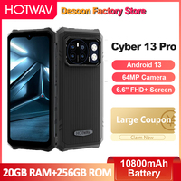 HOTWAV Cyber 13 Pro 6.6'' FHD+ Smartphone Octa-Core 20GB+256GB 64MP Camera 10800mAh Battery 20W Charging Phone