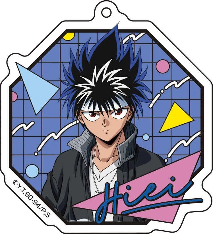 Charm Anime Fans Gifts Yu Yu Hakusho Acrylic Keychain Assembly HD Characte Hiei Kurama Yuusuke Urameshi Ornaments About 6cm