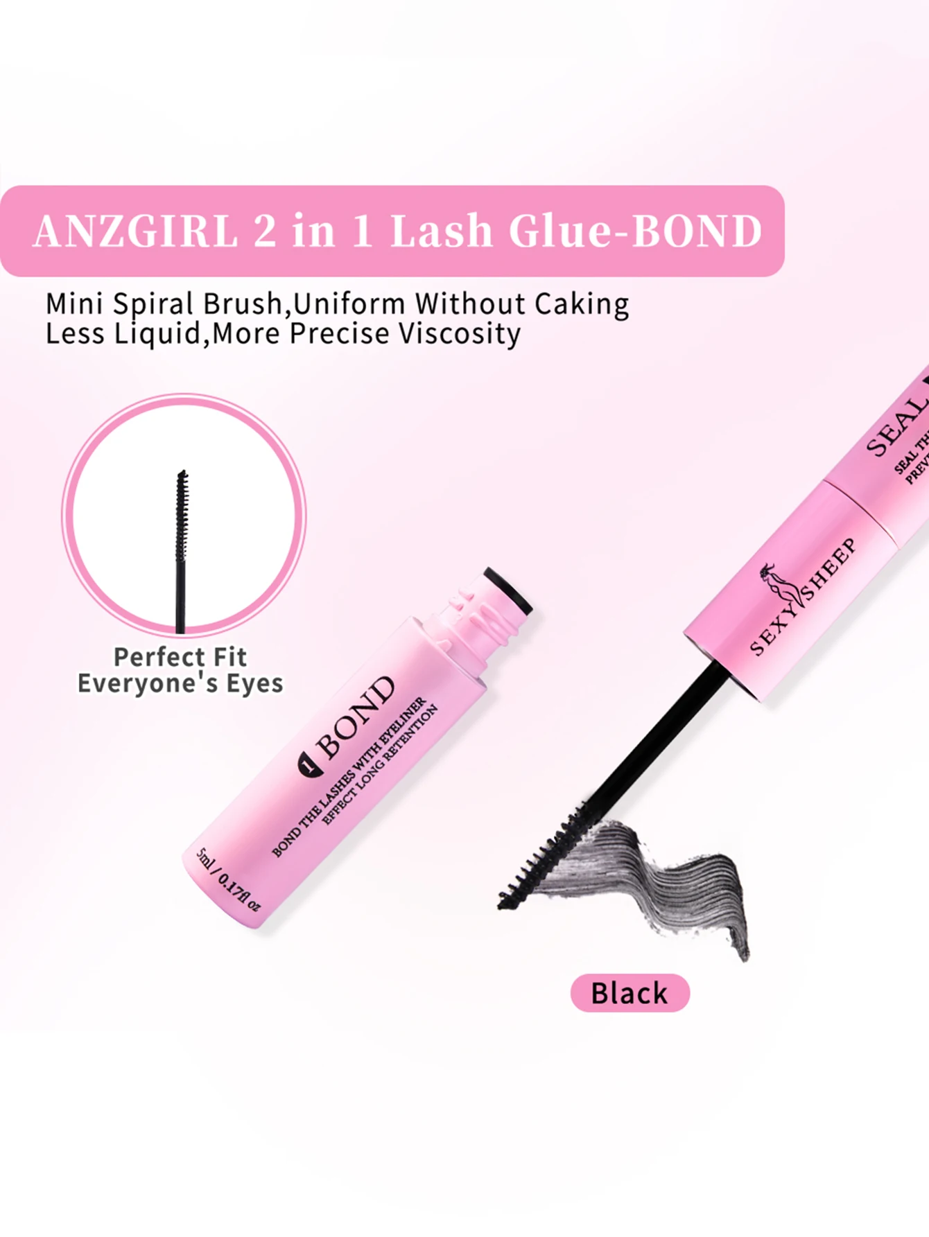 DIY-Wimperncluster-Set, großes Fassungsvermögen, mit Wimpernbindung und Versiegelung, Wimpernpinzette, flauschiges Wimpernverlängerungsset zum Selbermachen zu Hause