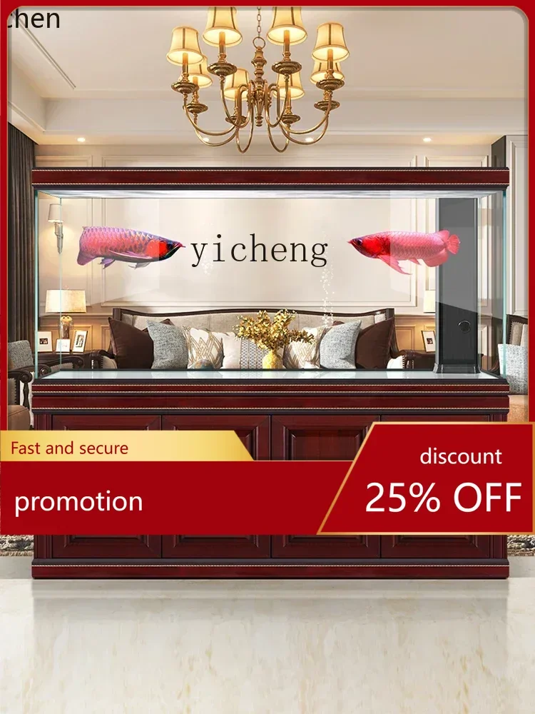 

HXL профессиональный аророванный резервуар из цельного дерева, ультра-белого стекла, большой аквариумный нижний фильтр для гостиной, резервуар для золотой рыбки