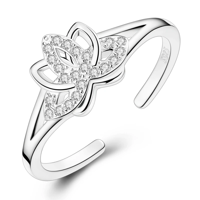 Women's 925 Sterling Silver Wave Star and Moon Open Ring