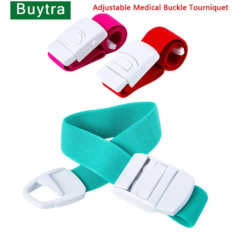 Torniquete médico ajustável, fivela sem látex, emergência ao ar livre, parar de sangrar, kit de sobrevivência de primeiros socorros, cinta elástica, 1pc