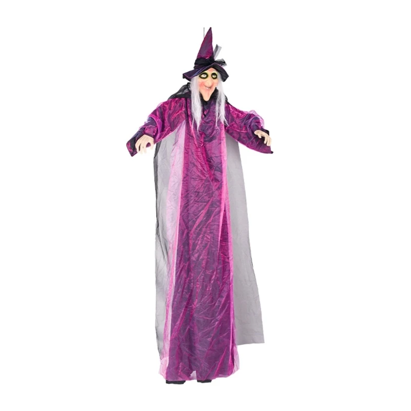 2024 New Voice Activated Glowing Witch Halloween Decoration for Outdoor Lawn Display