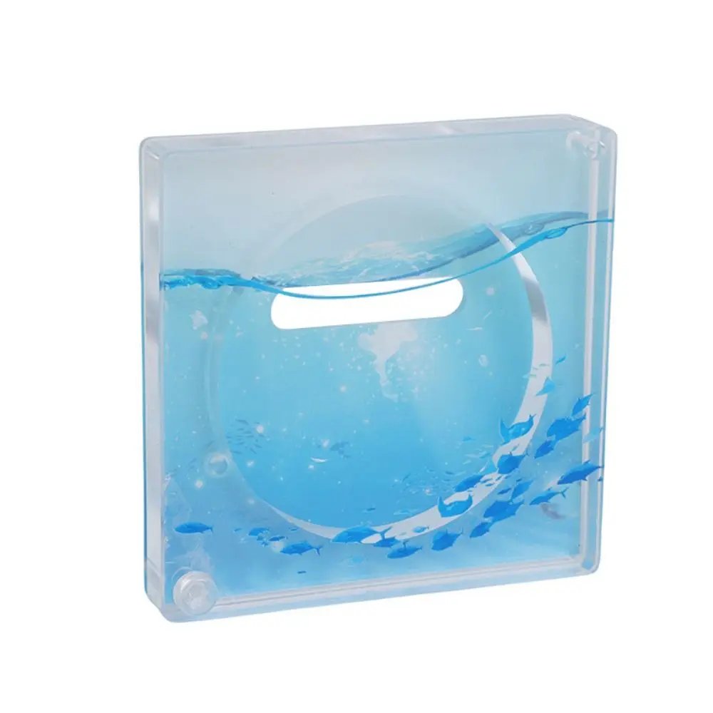 Colorful Badge Display Ornament Transparent Ocean Ice Series Badge Display Brick Acrylic Fish Badge Display Stand