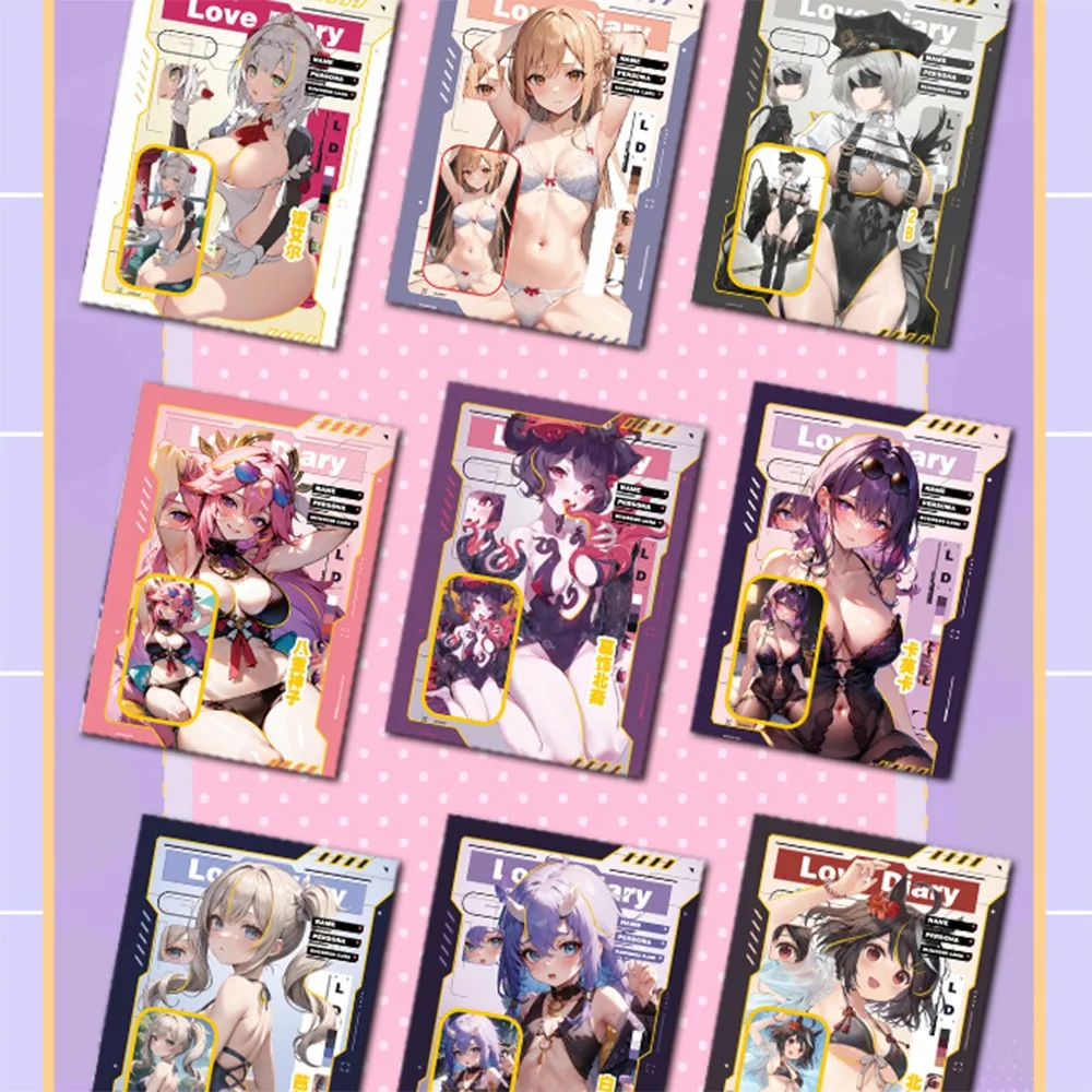 Goddess Story  Collection Cards Anime Love Diary Girls Temperature -changing Card Tcg Booster Box Anime Character Game Board Toy