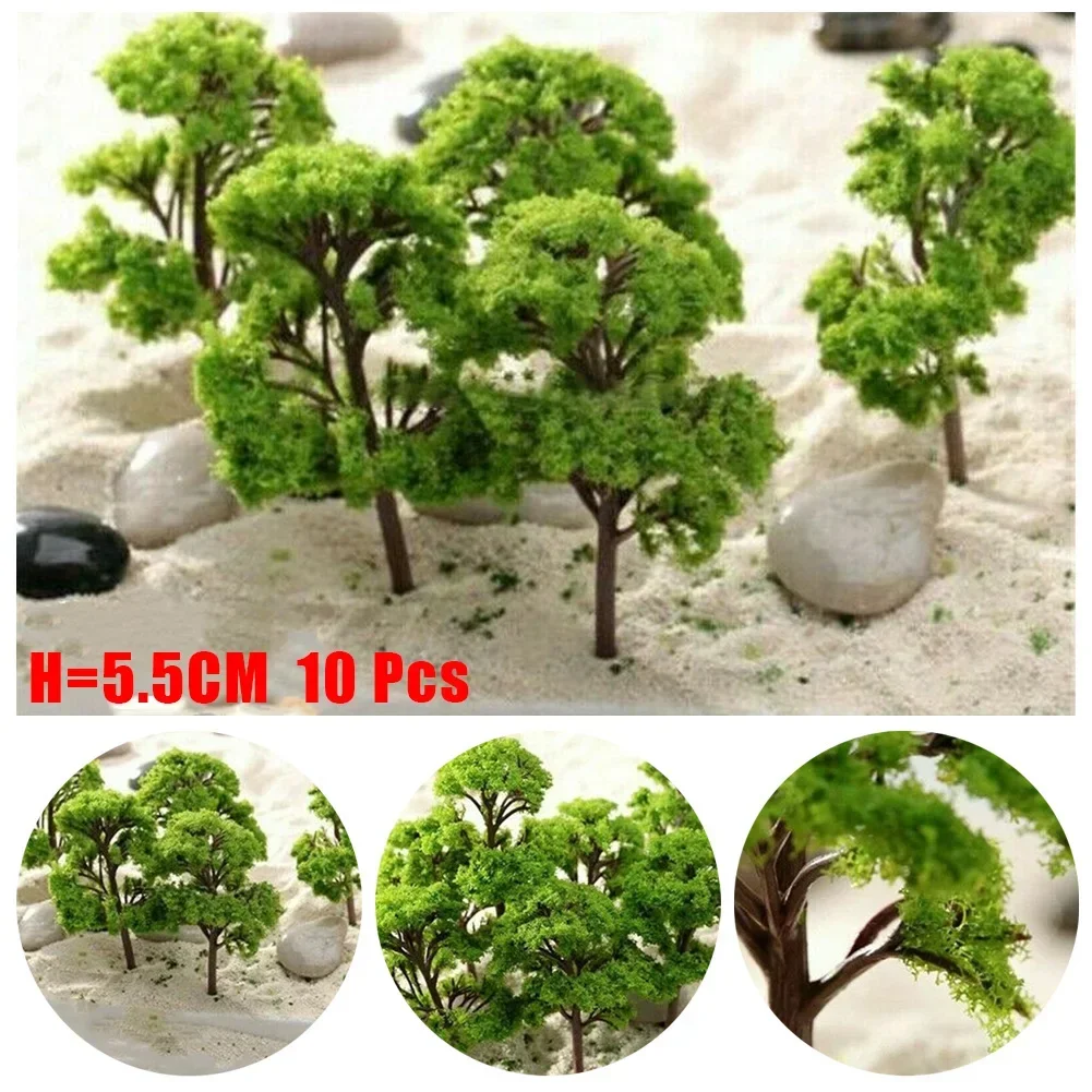 

10Pcs 5.5CM Mini Model Trees Micro-Landscape Decor Train Layout Accessories DIY Model Trees Train Railroad Landscape Park