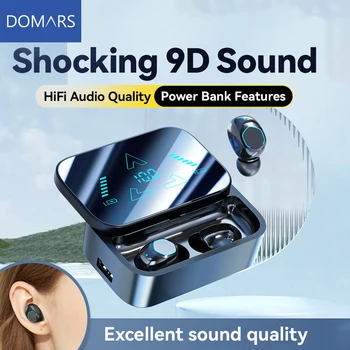 אוזניות אלחוטיות Domars עם סינון רעשים ועמידות למים