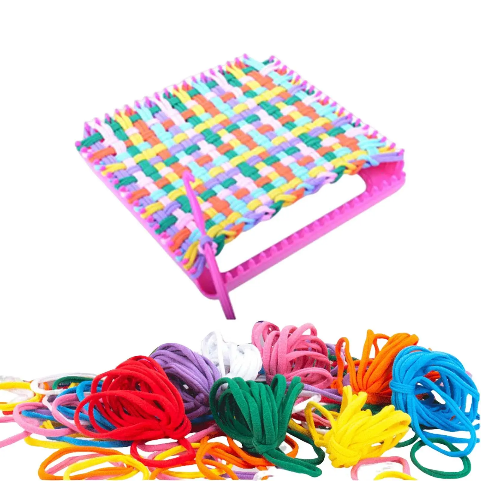 Knitting Loom set with Hook Needle with Knitting Rope Multicolored for Hats