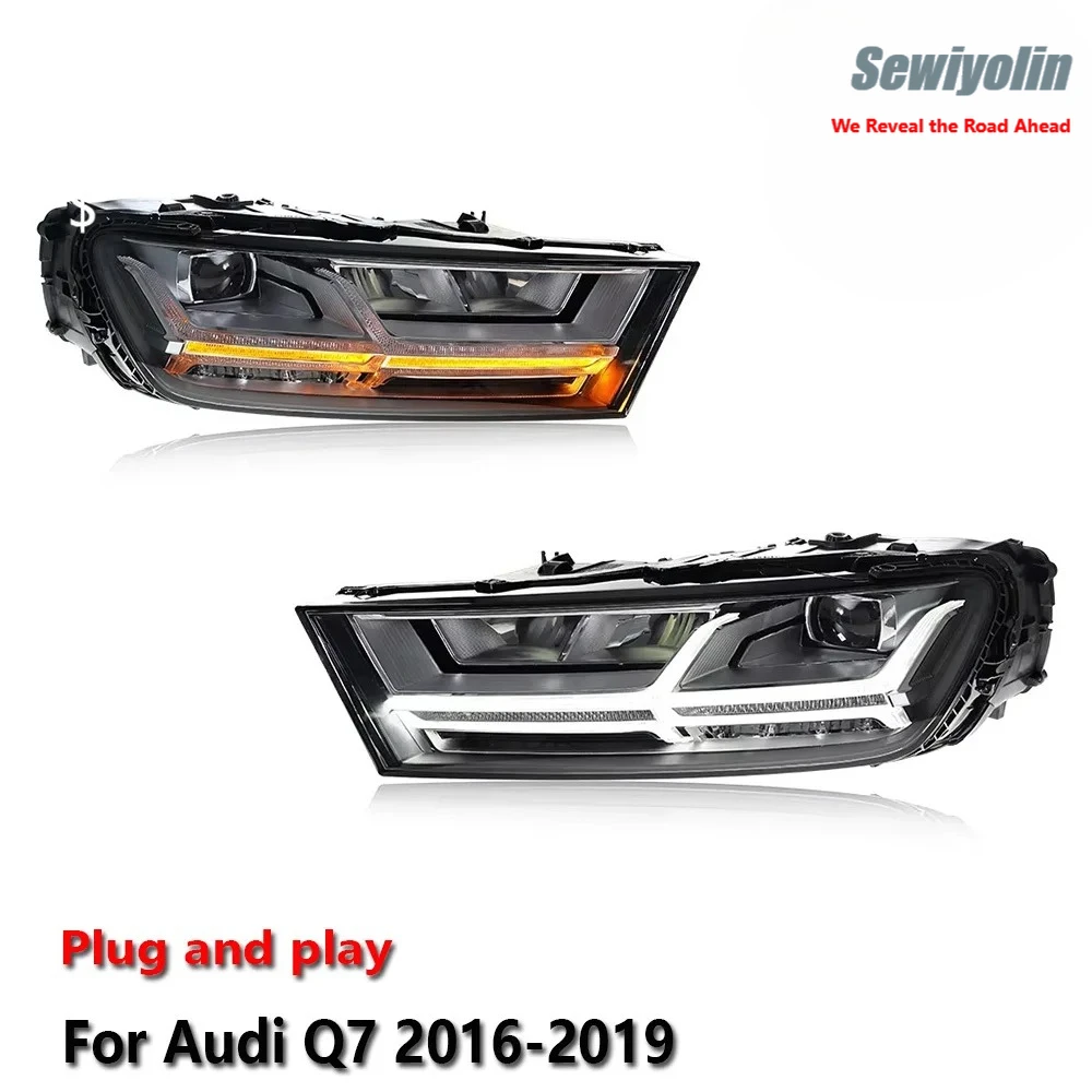 

Car LED Headlight Parts For Audi Q7 2016-2019 Fog DRL Brake Turn Signal Lamp Plug And Play
