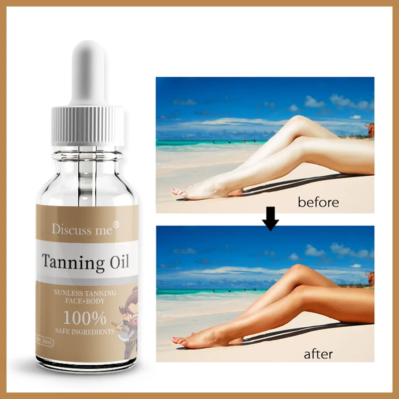 30ml Selbst-Gerben Öl Bronzer Haut Tanning für Körper Lotion Tan Enhancer Sunless Tanning Tropfen Natürliche Bronze Haut körper Tan Öl