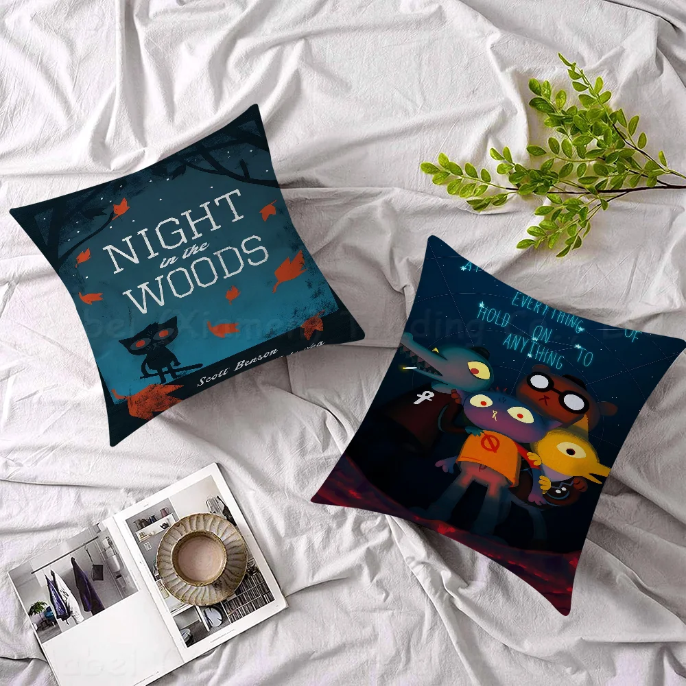 

Night In The Woods AnimeOffice Cushion Pillowcase Car Cushion Cover45X45CM Lumbar Pillowcase Sofa Pillowcover