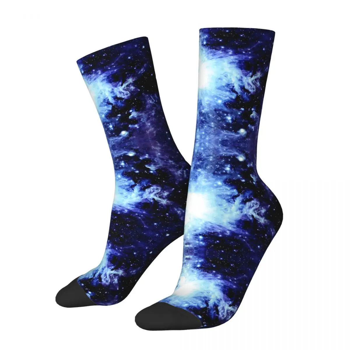 

Galaxy Blue Indigo Orion Nebula Socks Harajuku Stockings All Season Long Socks Accessories for Unisex Christmas Gifts