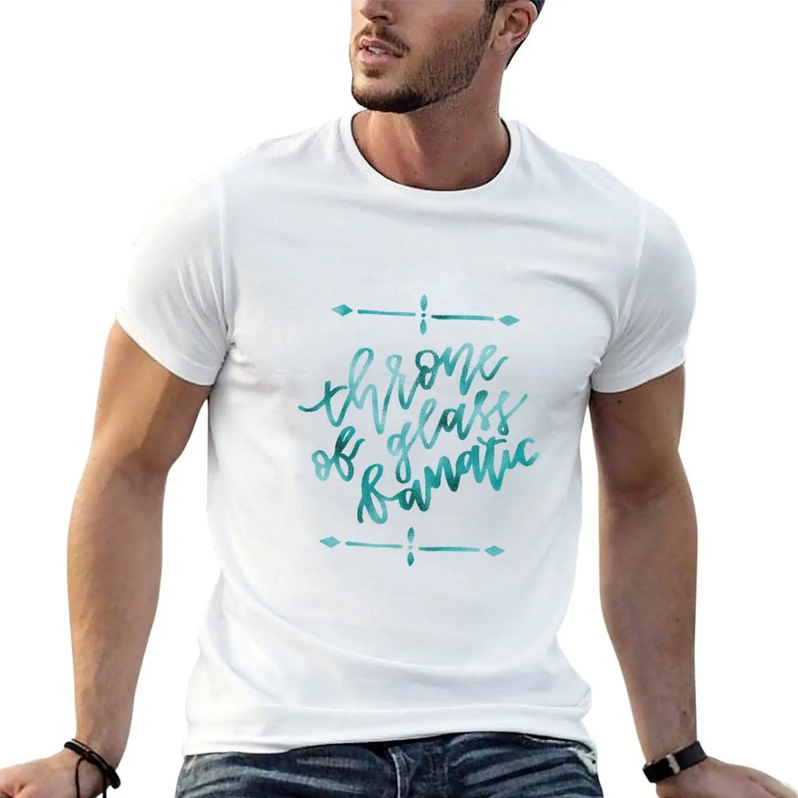 

man Throne t foil of cotton t shirts for soft designer Fanatic cyan shirts T-Shirt - Glass