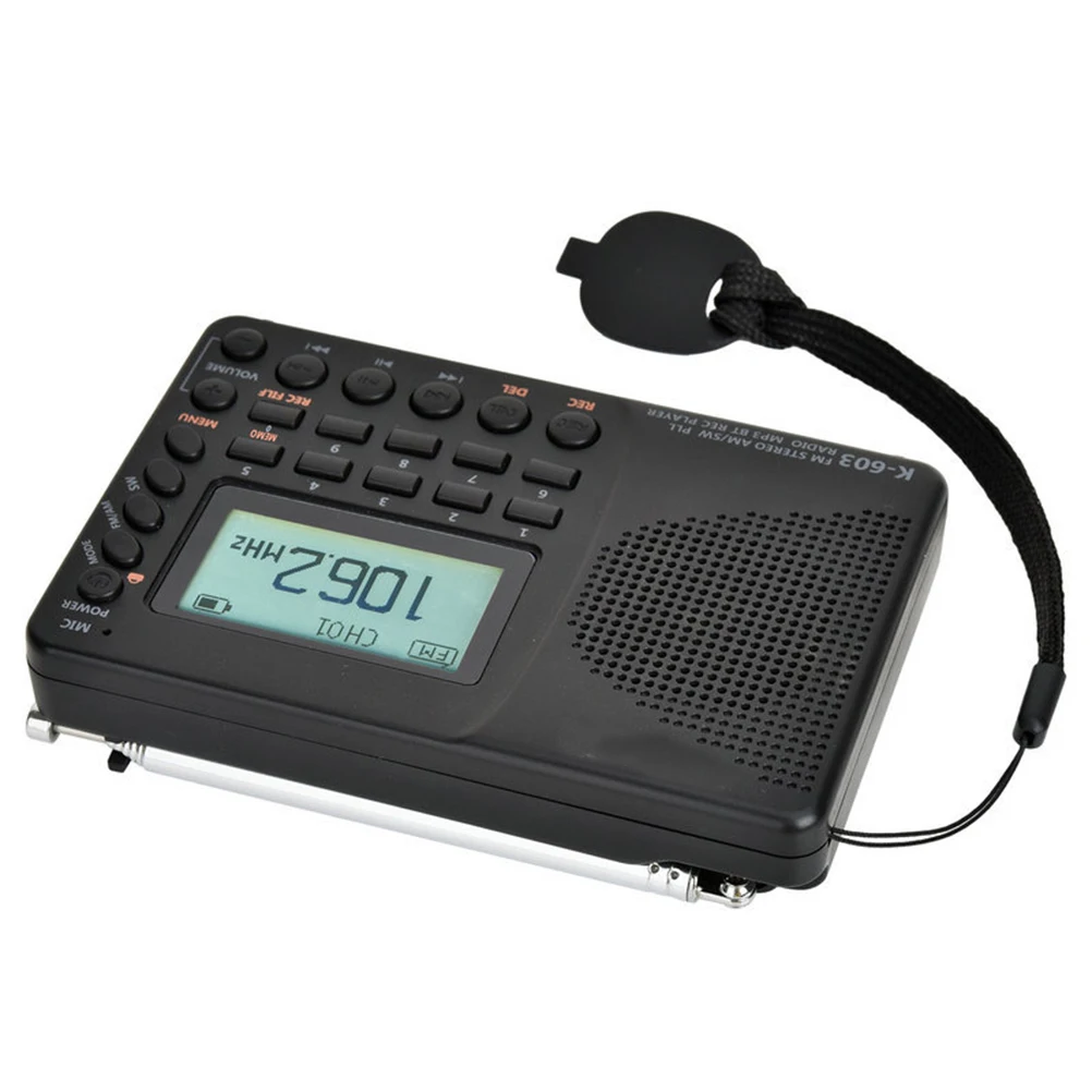 

Portable Digital Radio Torch Mini Outdoor AM Receiver Card MP3 WMA Playback Recorder for Hiking Camping