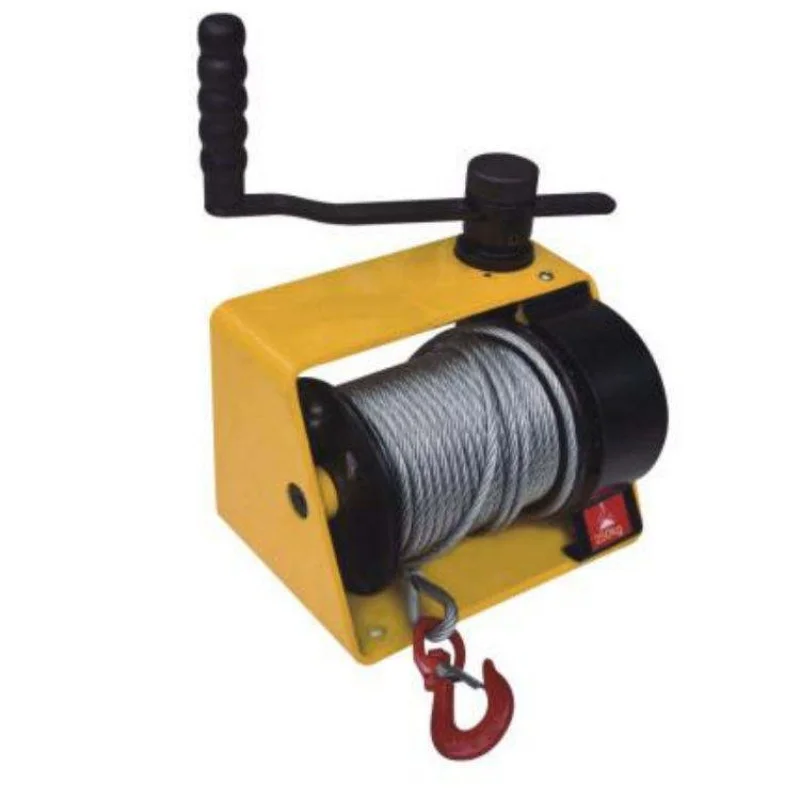Heavy Duty Manual Hand Winch 250kg 500kg 1000kg Self Locking Worm Gear for Cable Pulling Marine Towing