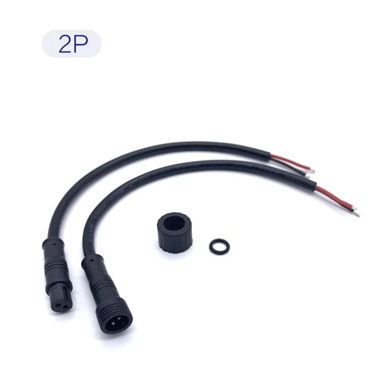 2Pin 3Pin 4Pin 3A Power Cable  Male Plug Female Jack Adapter Connector Wire 500V Connector Cords IP65 Waterproof L1