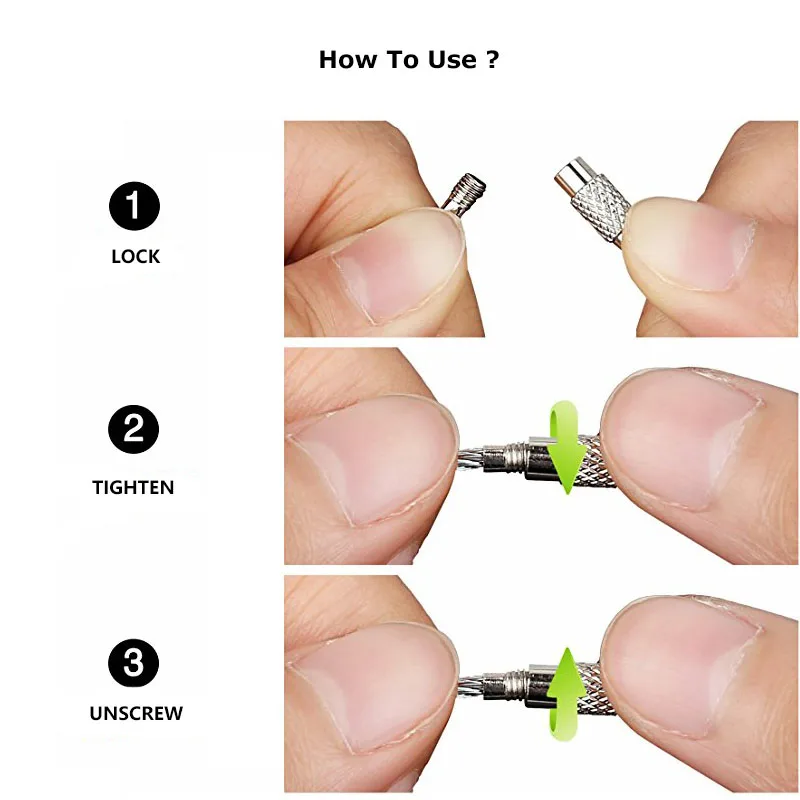 1/3/5 sztuk brelok Tag liny ze stali lina stalowa pętli śruba blokująca gadżet klucz z obręczą brelok koło obóz narzędzie do zawieszenia