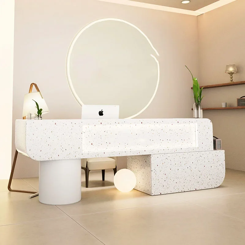 Pulpitos Cash Register Modern Office Desk White Small Table Retail Checkout Counter Spa Reception Mobile Bureau Shop Furniture