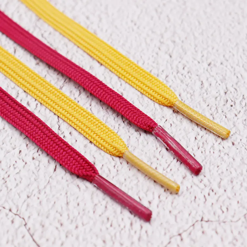 8MM Weiou Laces Shoelaces Clothing Casual Shoes Flat Shoes Yellow and Red Colors Solid Color Flat Decorative No Elastic Cord