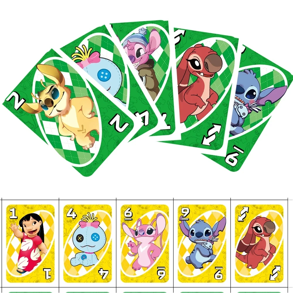 Mattel Games UNO LILO & STITCH juego de cartas para Noche Familiar con gráficos temáticos de programa de Tv y una regla especial para 2-10 jugadores