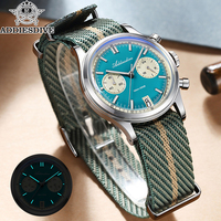 ADDIESDIVE AD2095 Watch of Men 60min Chronograph Quartz Wristwatch Bubble Mirror Glass Luminous Waterproof Men's Watches 38mm
