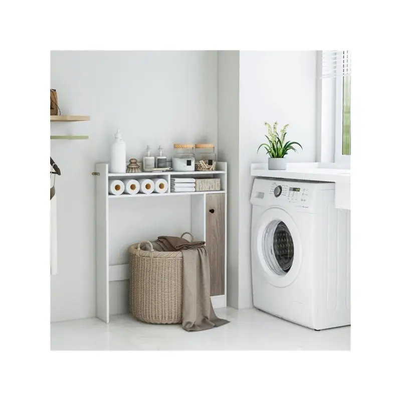 رف تخزين خزانة الحمام الأبيض لتنظيم أساسيات الحمام