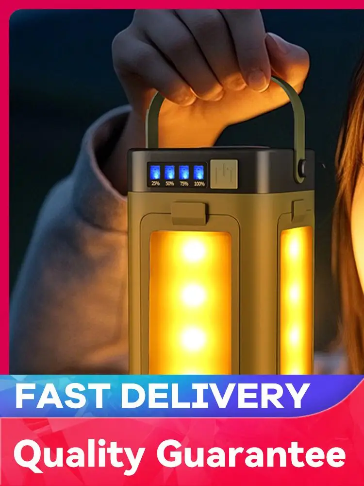 

Складной кемпинговый фонарь с функцией Power Bank, перезаряжаемый, на солнечной батарее, портативный фонарик для кемпинга и походов