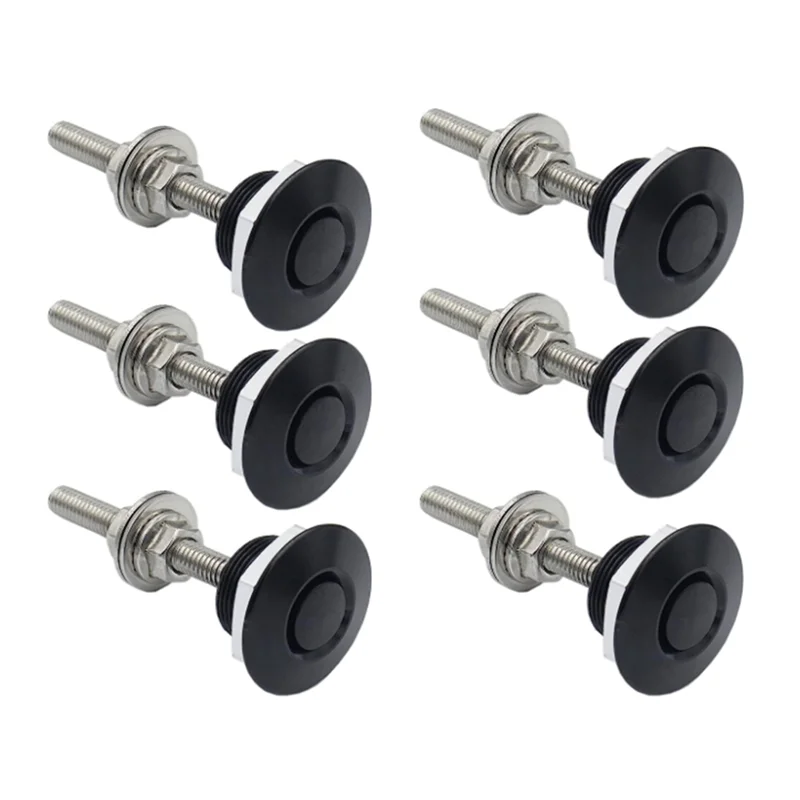 

Latest 6 Set Vehicle Hood Pins Car Lock Clip Kit 1.25Inch Quick Release Lock Latch Bumper, License Plate Lock Clip, Push Button