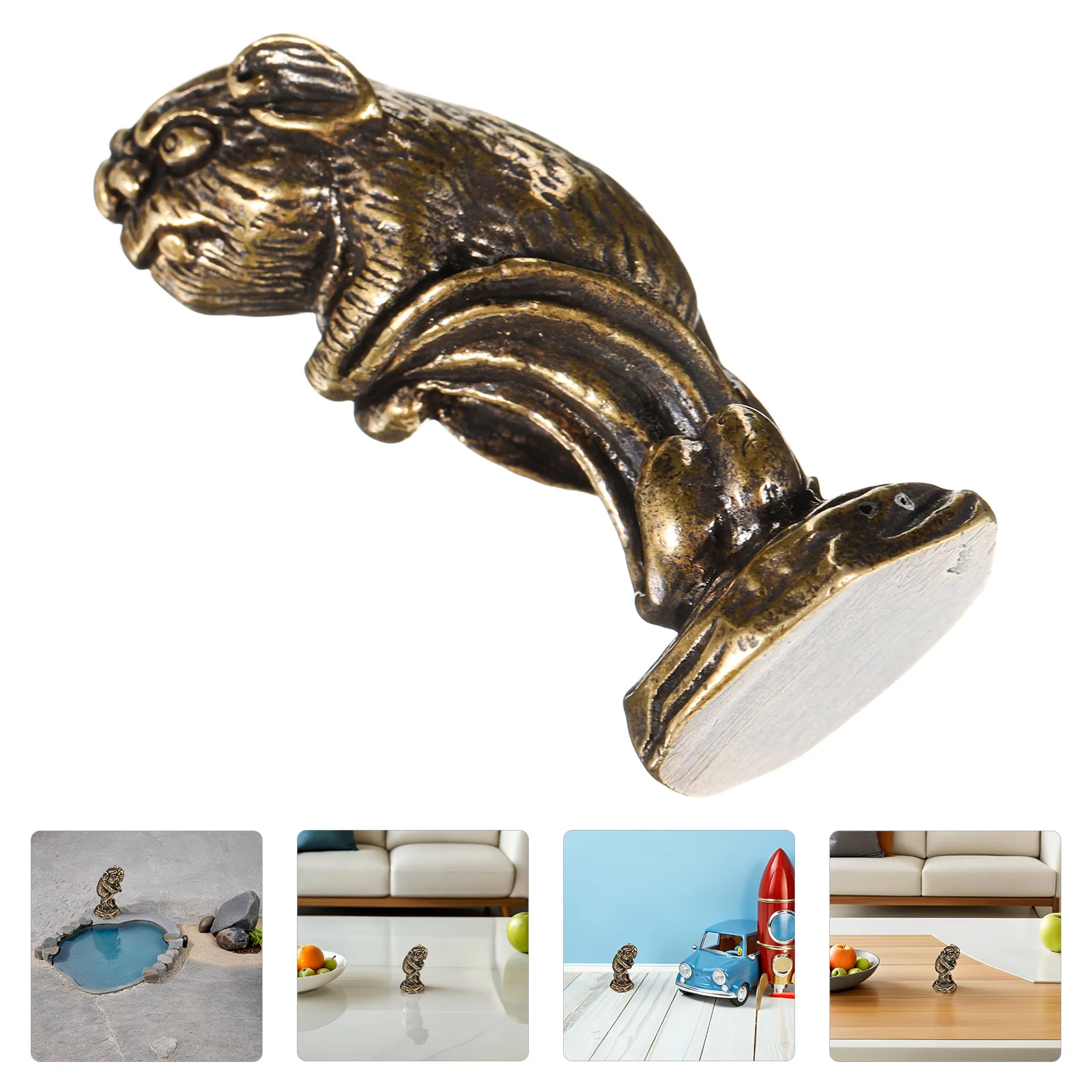 

Vintage Incense Holder Miniature Zodiac Mouse Sculpture Decorative Incense Burner Home Meditation Ornament