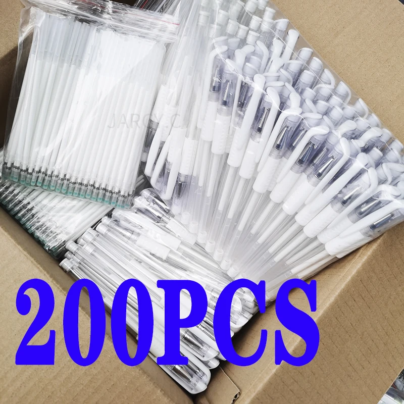 

200pcs Eyebrow Marker Pen Tattoo Microblading Core Pen White Paste for Brow Permanent Design Pencil Microblading Tattoo Supplies