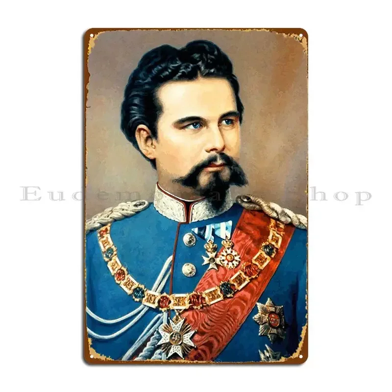 Ludwig Ii Metal Plaque Club Garage Bar Cave Designing Club Tin Sign Poster