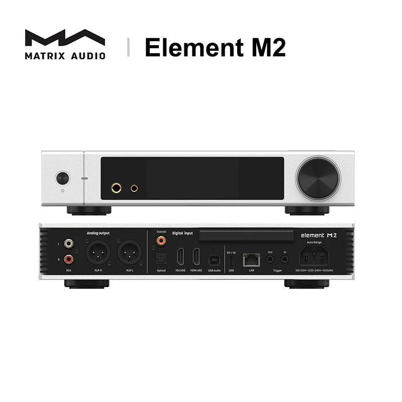 Matrix Element M2 Music Streamer Bluetooth Player AMP/DAC All-in-one Headphone Amplifier ES9028PRO chip HDMI ARC PCM768 DSD512