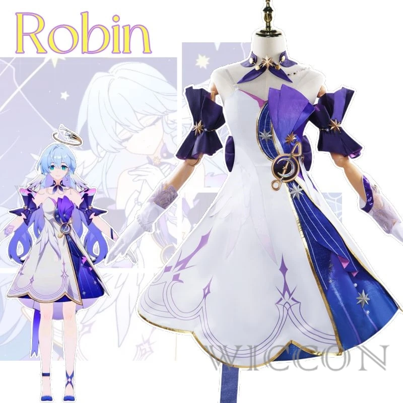 

Robin Anime Game Honkai: Star Rail Cosplay Costume Clothes Uniform Cosplay Penacony Singer Music Festival Woman Halloween Party