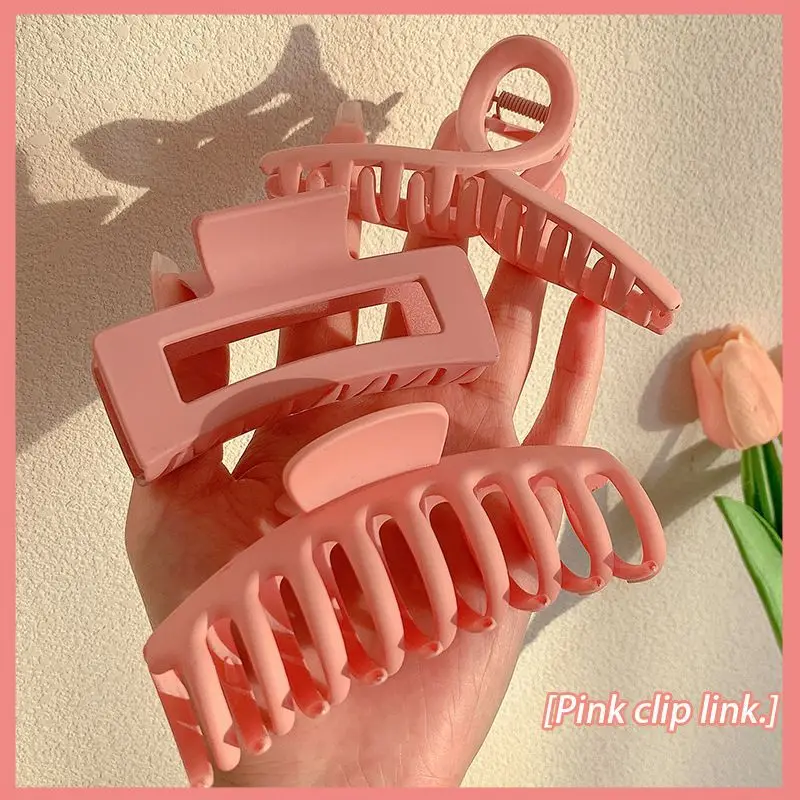 1/3pcs Set Pink Hair Claw Clips with Multi-Styles Flower Claw Clip for Thick Hair Women Non Slip Hair Clips Fashion Accessories