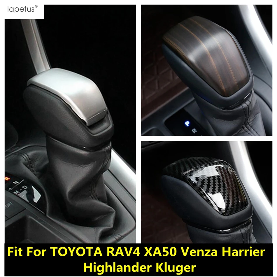 

ABS Gear Shift Handle Head Knob Cover Trim For TOYOTA RAV4 XA50 Venza Harrier Highlander Kluger Carbon Fiber / Matte Accessories