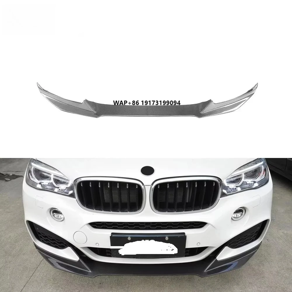

Top Material Carbon Fiber X6 F16 Front Lip For F16 M Sport 4-door ( For M-tech Bumper)